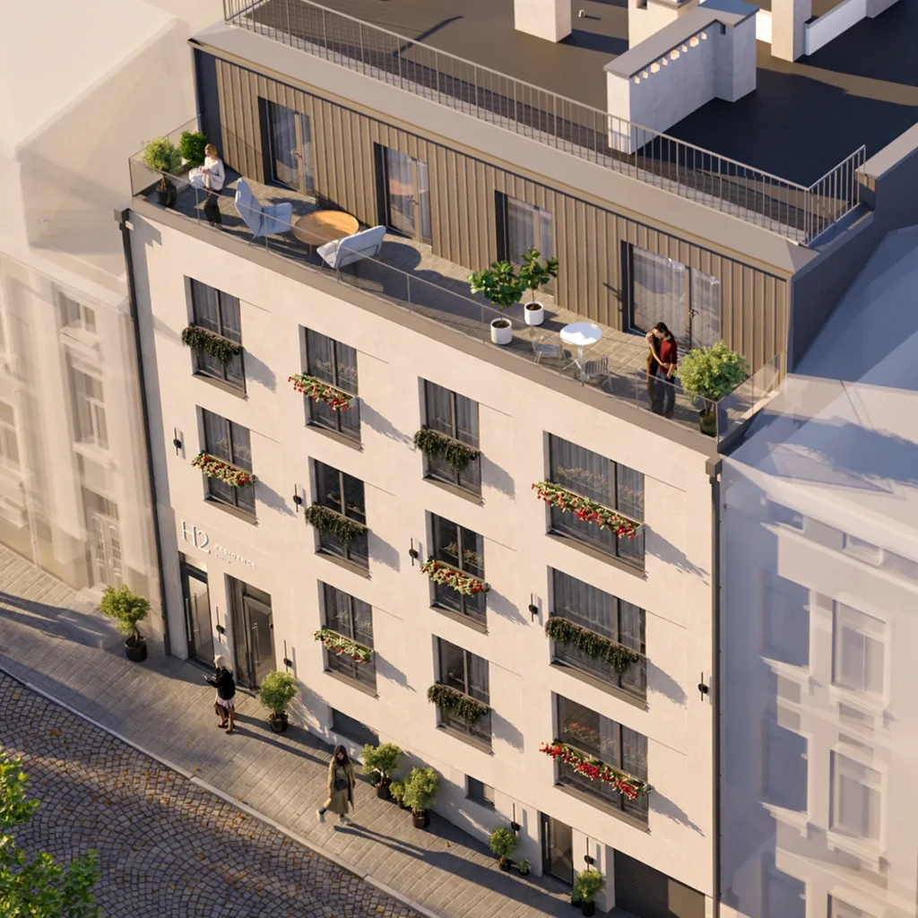 Фасад клубного будинку H12 Lviv